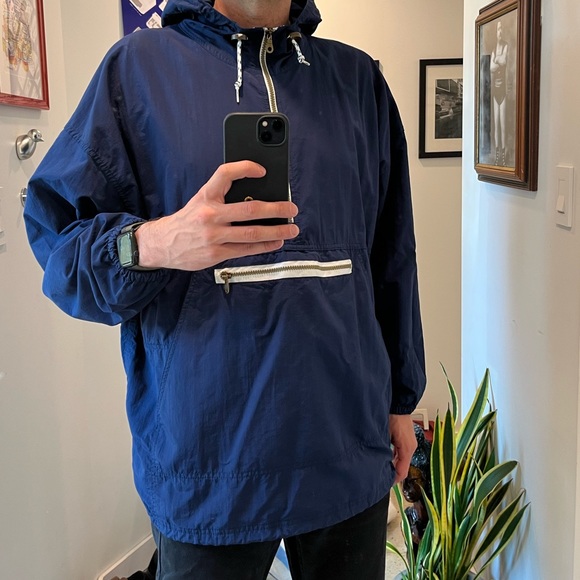 Woolrich Mens Pullover Windbreaker Jacket Sz Medium Long Sleeve Blue - Picture 8 of 8